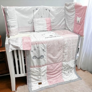 سرویس خواب 7 تکه لیزا Lisa طرح خرس صورتی