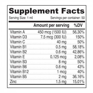 قطره مولتی‌ ویتامین پدیا + زینک  سانشاین نوتریشن Sunshine Nutrition Pedia برا 1+ سال