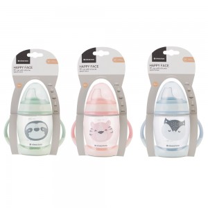 لیوان آبمیوه خوری سوپاپ  دار کیکا بو Kikka boo مدل Happy face حجم 200 میل