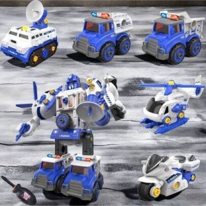 اسباب بازی ربات تبدیل شونده 5 عددی طرح هلیکوپتر