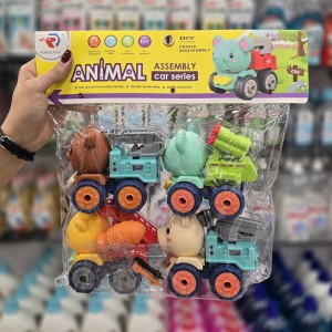 اسباب بازی سرهم شونده 4 عددی طرح حیوانات