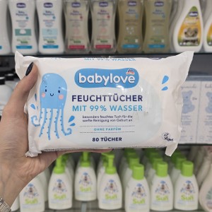 دستمال مرطوب آکوا بیبی لاو babylove محصول آلمان
