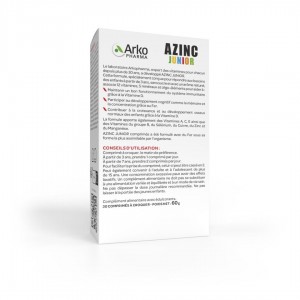 قرص جویدنی مولتی‌ ویتامین و مینرال Azinc Junior برای 3+ سال تولید فرانسه