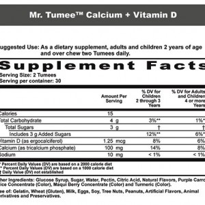 پاستیل کلسیم و ویتامین D برند MR. TUMEE