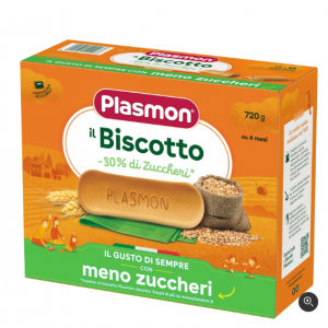 بیسکوییت انگشتی کم شکر +6 ماه پلاسمون Plasmon پک 320 گرمی