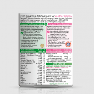 قرص‌ پرگناکر پلاس Pregnacare Plus با امگا 3