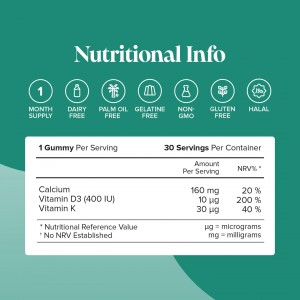 پاستیل ویتامین D و کلسیم Novomins برای 3+ سال