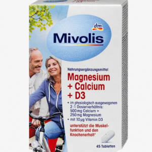 قرص منیزیم و کلسیم و ویتامین D 3 میوولیوس Mivolis