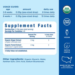 ژل تسکین‌ دهنده نفخ و دل‌ درد نوزاد مامیز بلس Mommy’s Bliss