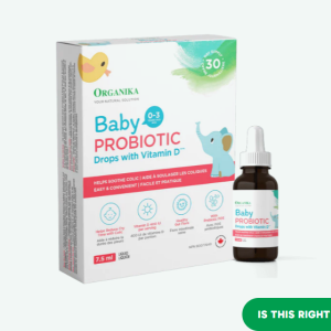 قطره ضد نفخ پروبیوتیک + ویتامین Organika Baby Probiotic Drops  D تولید کانادا