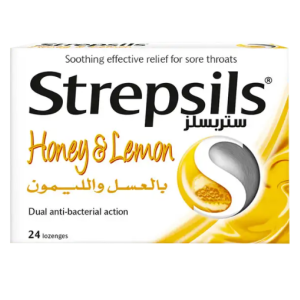 قرص ضدعفونی‌ کننده و تسکین‌ دهنده گلو درد استرپسیلز Strepsils
