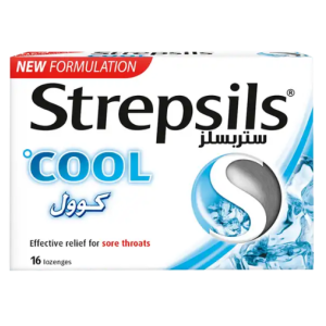 قرص گلو درد با طعم خنک منتول استرپسیلز Strepsils