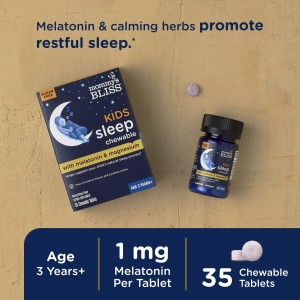 قرص جویدنی خواب مامیز بلس Mommy’s Bliss با ملاتونین و منیزیم