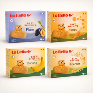 بیسکوییت بدون شیر و تخم مرغ 250 گرمی لوبلو LoBello