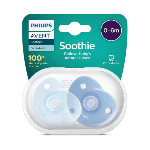 پستانک تمام سیلیکونی ارتودنسی 0 تا 6 ماه اونت Avent مدل soothie