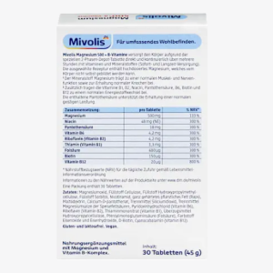 قرص منیزیم 500 و ویتامین B میوولیوس Mivolis