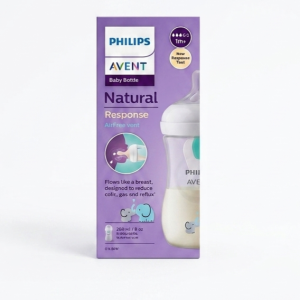 شیشه شیر طلقی طرح فیل 260 میل ضد نفخ اونت Avent مدل Natural Response