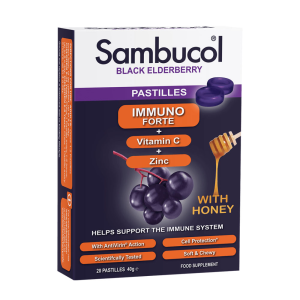 پاستیل تقویت سیستم ایمنی سامبوکل Sambucol Immuno Forte برای 6+ سال