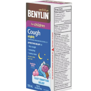 شربت ضد سرفه و آبریزش بینی کودکان BENYLIN مناسب شب