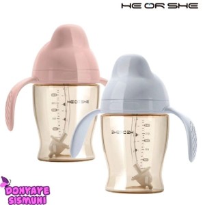 لیوان سوپاپ دار 6+ ماه 180 میل نوزاد مدل Dental Care هی اور شی HE OR SHE