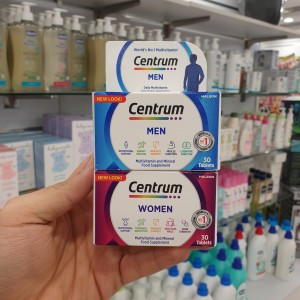 قرص مولتی ویتامین سنتروم 30 عددی Centrum مخصوص آقایان و بانوان