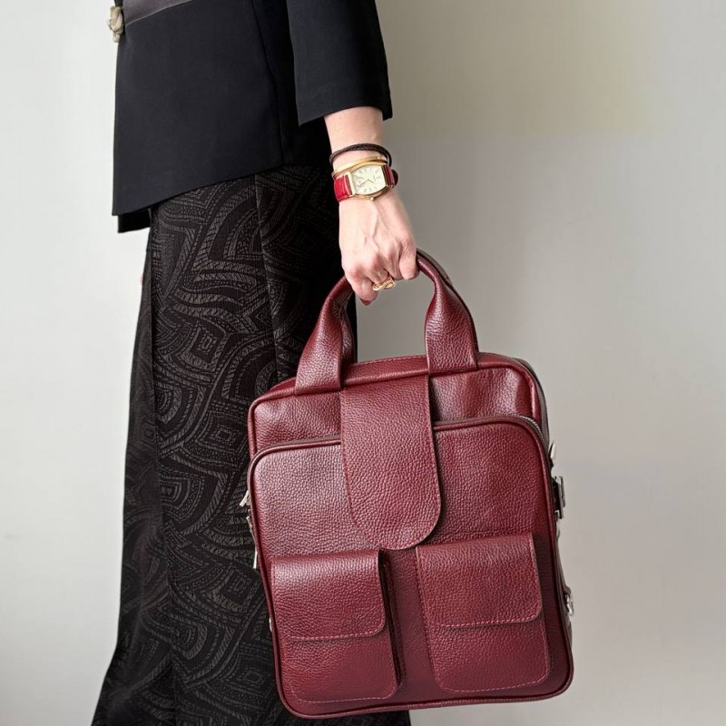 کیف چرم طبیعی زنانه مدل  سه کاره