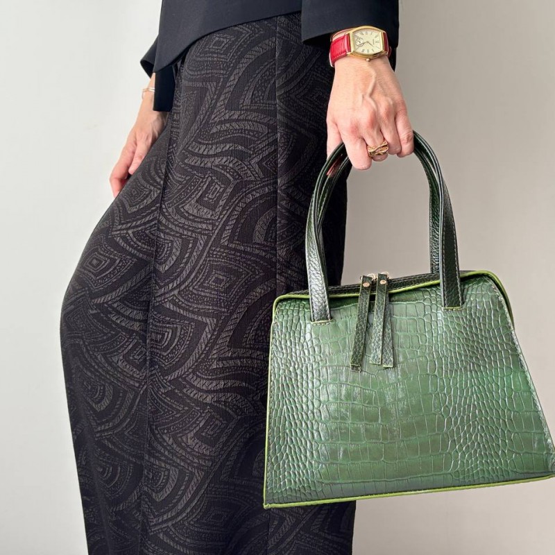 کیف چرم طبیعی مدل نیلوفر