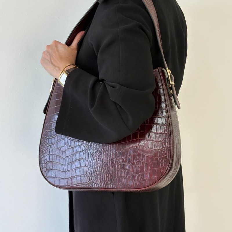 کیف چرم طبیعی زنانه مدل کشکولی