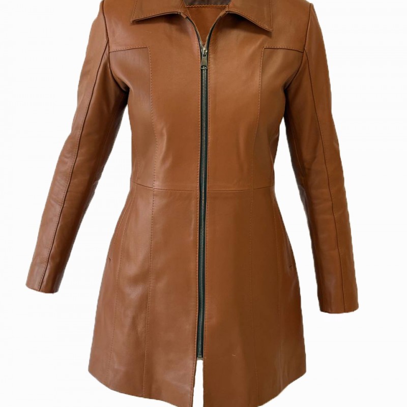 کت چرم زنانه مدل شیمن