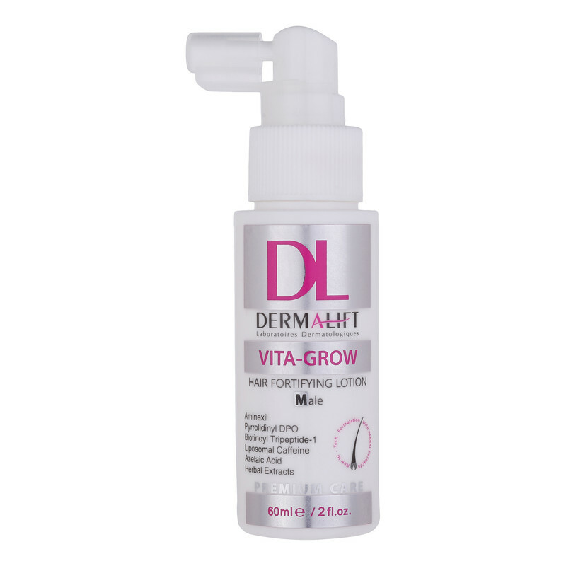 لوسیون تقویت کننده مو درمالیفت مدل VITA GROW حجم 60 میلی لیتر