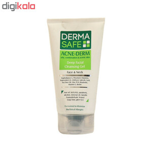ژل شوینده صورت درماسیف سری Acne Derm مدل Deep Facial حجم ۱۵۰ میلی‌لیتر