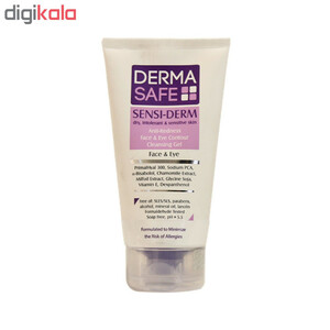 ژل شست و شوی صورت درماسیف مدل Sensiderm حجم ۱۵۰ میلی لیتر