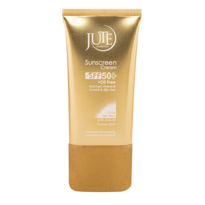 کرم ضد آفتاب رنگی ژوت، SPF 50، مناسب انواع پوست با تنالیته روشن و حجم 40 میلی‌لیتر، ضد آب، محافظت‌کننده در برابر اشعه‌های UVA و UVB، دارای فرمولاسیون فاقد چربی و ویتامین E، با ماندگاری 2 ساعته