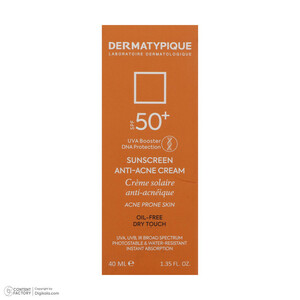 کرم ضدآفتاب درماتیپیک مدل Anti -acne، حجم 40 میلی‌لیتر