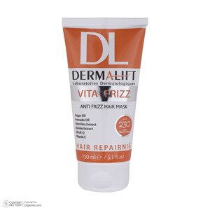 ماسک مو درمالیفت مدل VITA-FRIZZ مناسب برای موهای وزدار حجم 150 میلی لیتر