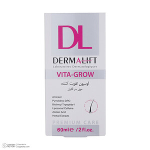 لوسیون تقویت کننده مو درمالیفت مدل VITA GROW حجم 60 میلی لیتر