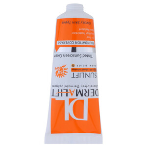 کرم ضد آفتاب رنگی درمالیفت مدل سانلیفت SPF 50 حاوی محافظ UVA و UVB، ضد آب، ضد پیری، ضد جوش و آکنه، مناسب پوست‌ چرب حجم 40 میلی‌لیتر ‌