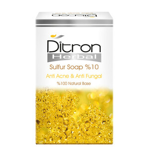 صابون ضد آکنه دیترون مدل Sulfur وزن ۱۱۰ گرم