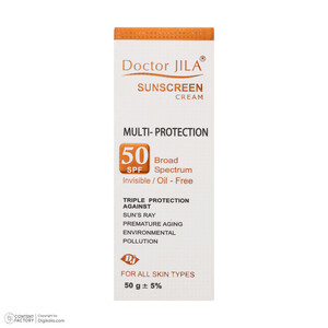 کرم ضد آفتاب دکتر ژیلا سری Multi Protection مدل Invisible حجم ۵۰ میلی لیتر