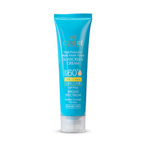کرم ضدآفتاب رنگی سینره +SPF60 مدل 8411، مناسب پوست‌های چرب، حجم 50 میلی‌لیتر