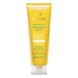 کرم ضد آفتاب بدون رنگ سینره، SPF60، مدل اولترا، مناسب پوست معمولی و خشک و حجم 50 میلی‌لیتر، محافظت کننده در برابر اشعه UVA و UVB، بدون پارابن، +++PA، ضد پیری پوست، با ماندگاری 2 ساعته