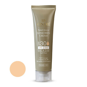 کرم ضدآفتاب رنگی سینره مدل SPF30 مناسب انواع پوست، حجم 50 میلی‌لیتر