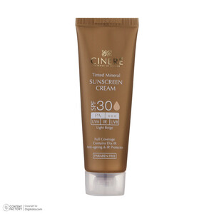 کرم ضدآفتاب رنگی سینره مدل SPF30 مناسب انواع پوست، حجم 50 میلی‌لیتر
