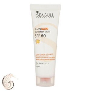 کرم ضدآفتاب بی‌رنگ سی گل SPF60 مدل SUNPRO مناسب انواع پوست، حجم 50 میلی‌لیتر