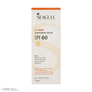 کرم ضدآفتاب بی‌رنگ سی گل SPF60 مدل SUNPRO مناسب انواع پوست، حجم 50 میلی‌لیتر