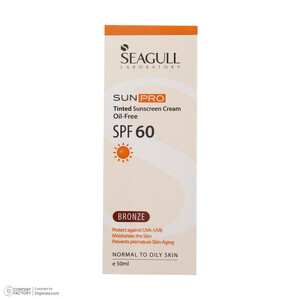 کرم ضدآفتاب رنگی سی گل مدل Sunpro SPF60 مناسب پوست چرب تا معمولی، حجم 50 میلی‌لیتر