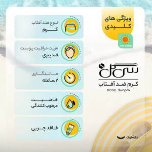 کرم ضدآفتاب رنگی سی گل مدل Sunpro SPF60 مناسب پوست چرب تا معمولی، حجم 50 میلی‌لیتر
