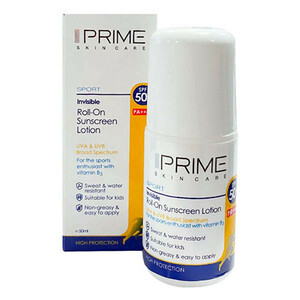 لوسیون ضدآفتاب پرایم مدل Spoert Invisible Roll-On، حجم 50 میلی‌لیتر