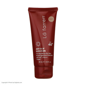 کرم ضدآفتاب و ضدلک رنگی لافارر مدل SPF40-Light، مناسب پوست‌های خشک و معمولی، حجم 40 میلی‌لیتر