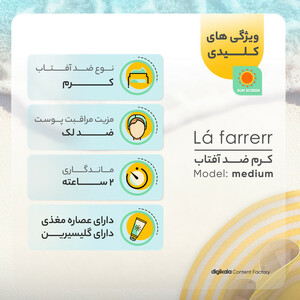 کرم ضدآفتاب و ضدلک رنگی لافارر مدل SPF40-Medium، مناسب پوست‌های خشک و معمولی، حجم 40 میلی‌لیتر